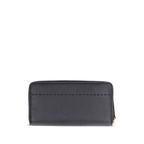 Tory Burch Women's Black Leather McGraw Zip Continental Wallet - Picture 2 of 9